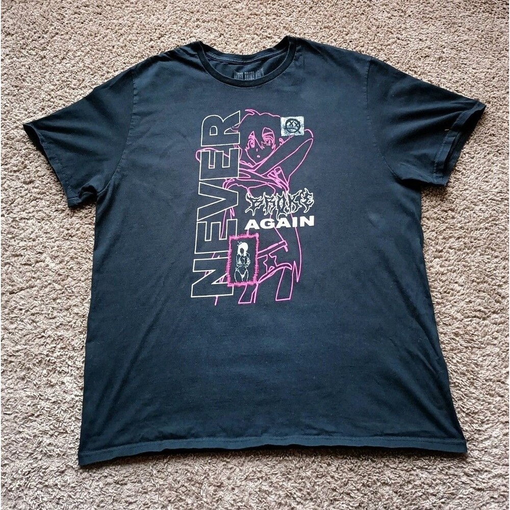 Never Broke Again T-Shirt Women's Size XL Anime Graphic Print Black Shirt - Picture 1 of 6